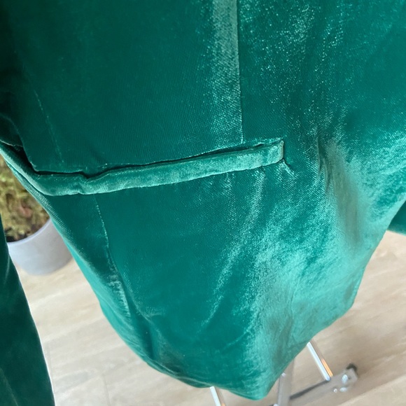 L 🔖 JASON WU Green Velvet Tuxedo Jacket - Picture 6 of 13